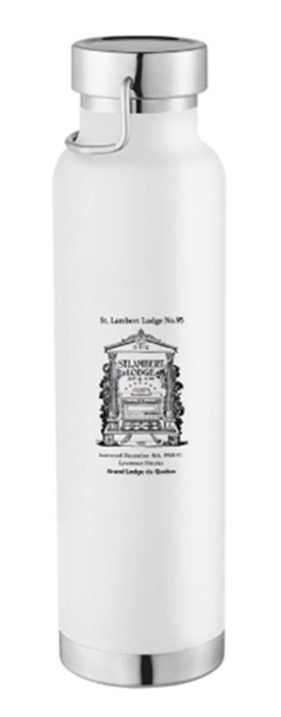 Stainless Steel Wide-Mouth Insulated Bottle 22 oz - St Lambert Lodge No. 95